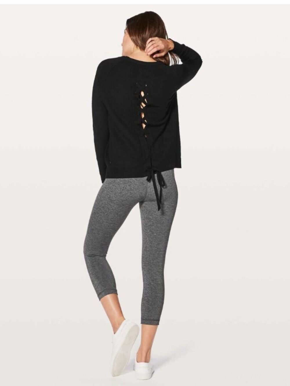 Lululemon Tied To You Sweater Black Size 8